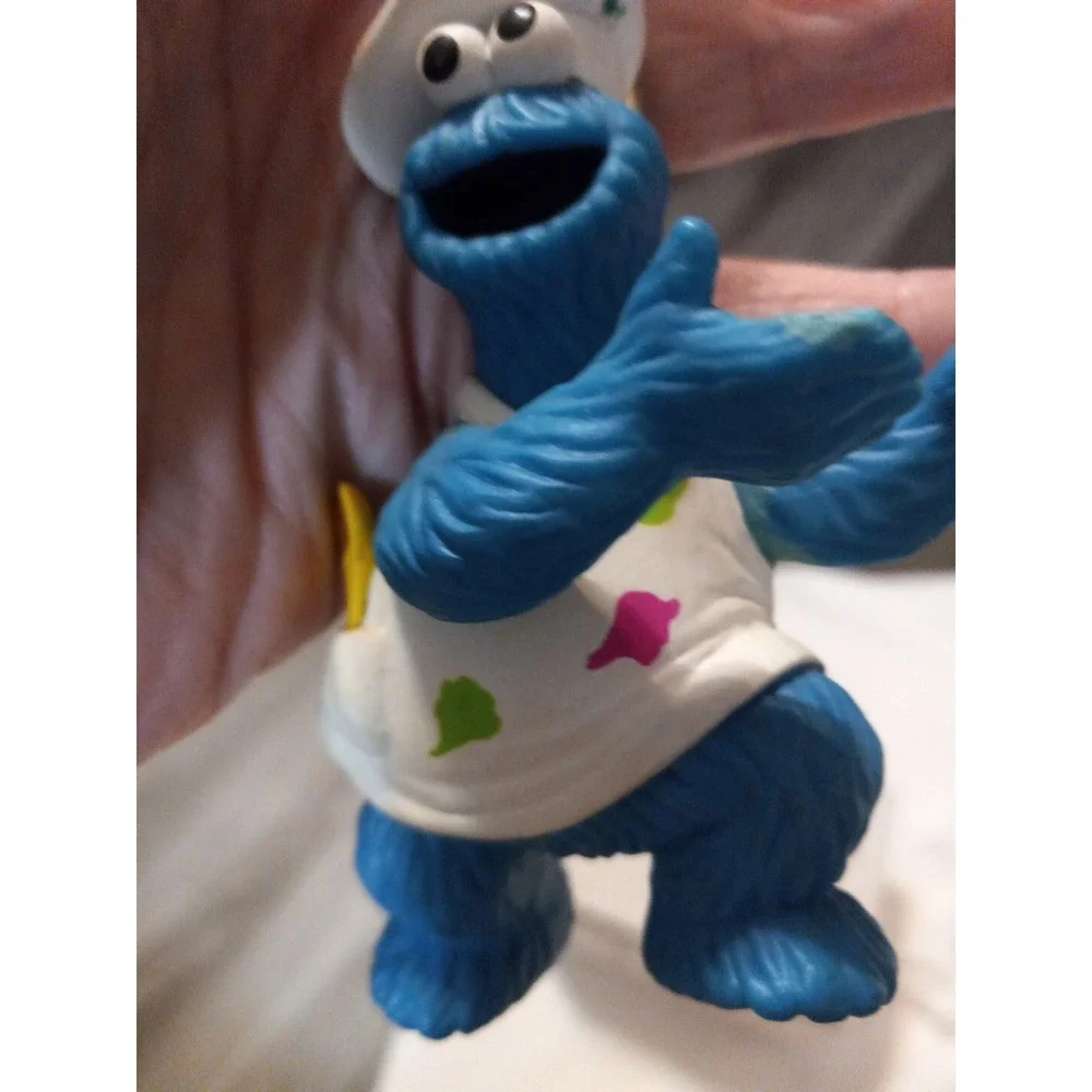 1992 Vtg Cookie Monster Jim Henson Grolier Sesame Street Ornament..READ